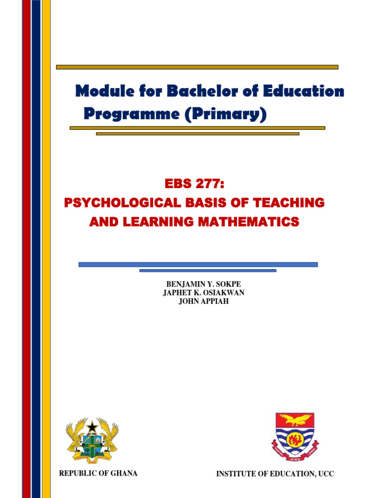 Ebs277 - Psychological Basis of Teaching and Learning Mathematics | PDF ...