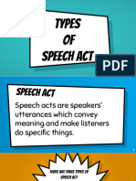 Types of Speech Act