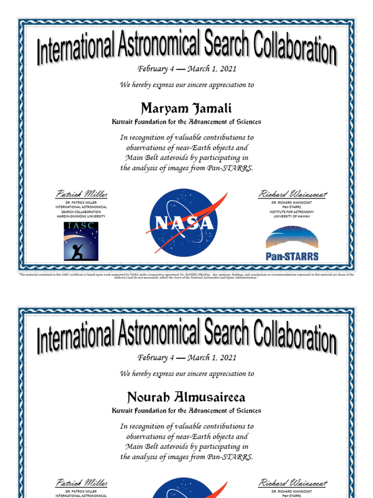 Kuwait Foundation For The Advancement of Sciences | PDF | Nasa | Asteroid