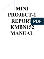 Mini Project 1 Manual 2020-21