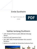 Pemikiran Emile Durkheim