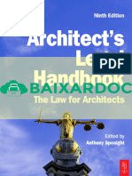 Architect39s Legal Handbook The Law For Architects 9th Edition
