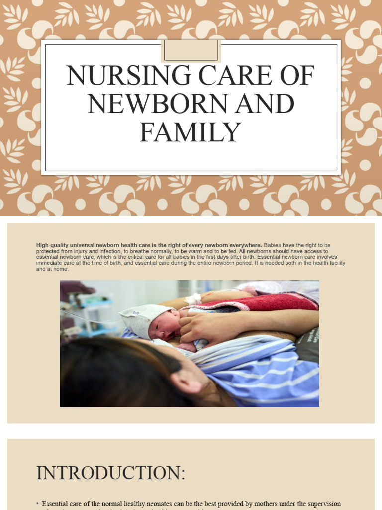 Nursing Care of Newborn and Family | Download Free PDF | Infants ...