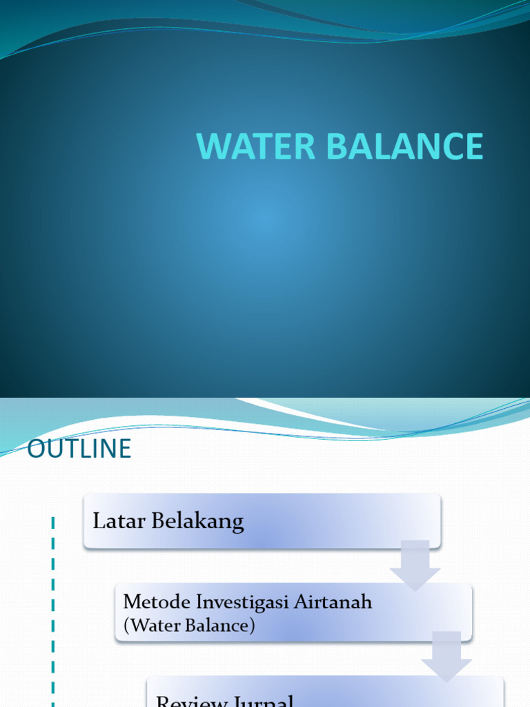 Water Balance Pdf Groundwater Chemical Engineering