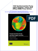 978 1118961940 Geothermal Heat Pump and Heat Engine Systems Theory and Practice Wiley Asme Press Series