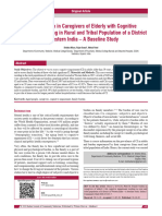 Family Burden in Caregivers of Elderly With Cognitive