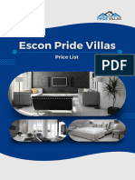 Escon Pride Villas Price List