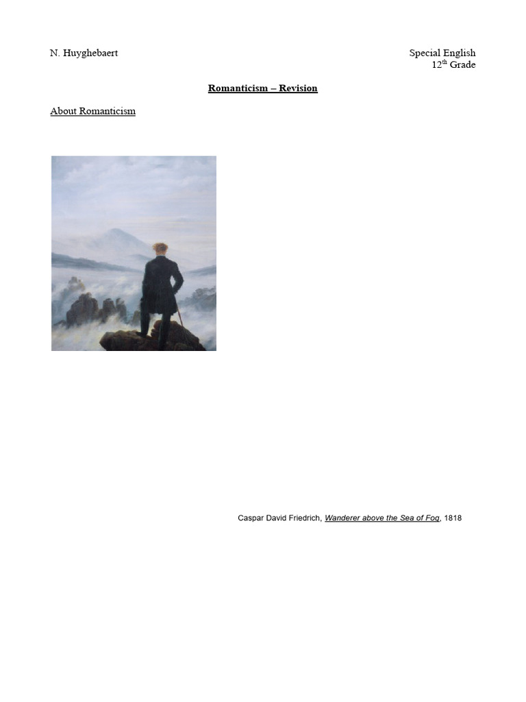 Romanticism Revision Pdf