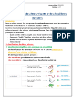 Classification Des Etres Vivants Et Les Equilibres