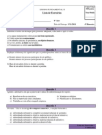 Lista de Exercicios 4c2ba Bimestre 9c2ba Ano