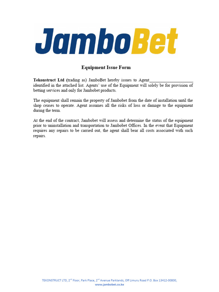 Equipment Issue Form PDF