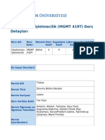 Uluslararası İşletmecilik (MGMT 419T) Ders Detayları