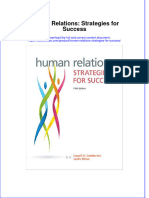 Human Relations Strategies For Success