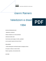 Gianni Rainero - Valedizioni e Disamori