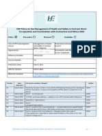 Policy On The Management of Health and Safety in Contract Work