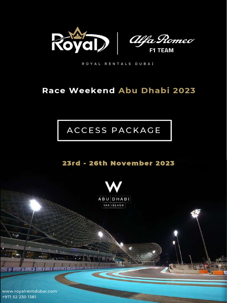 F1 abu dhabi 2023 packages 2 pdf