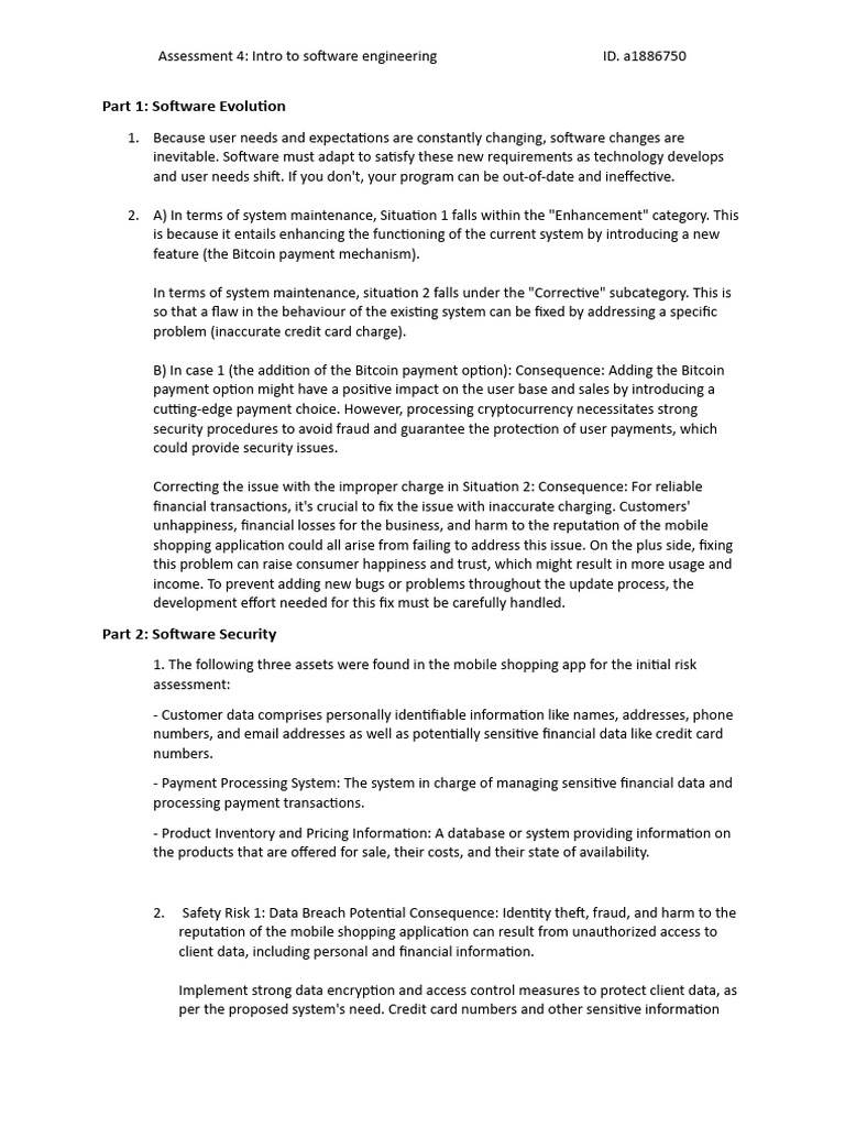 Assesment 4 software evolution questions download free pdf