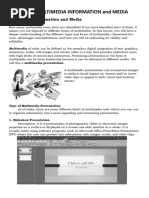 Lesson 15 Multimedia Information and Media