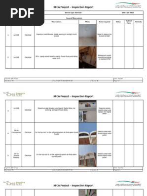 Electrical Inspection report SA Side 11  September 2023