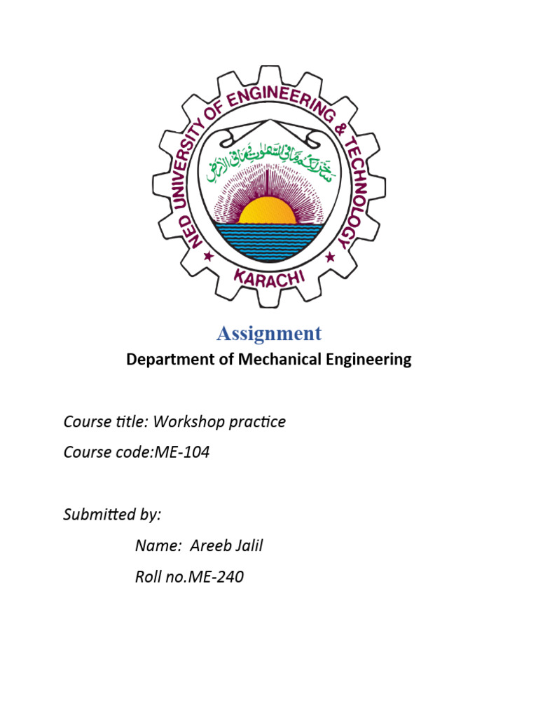 Worshop Assignment Fin | PDF | Wood | Hardwood