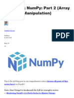 Mastering NumPy - Part 2 (Array Manipulation)