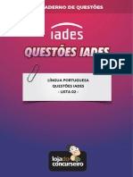 Língua Portuguesa Questões Iades - LISTA 02