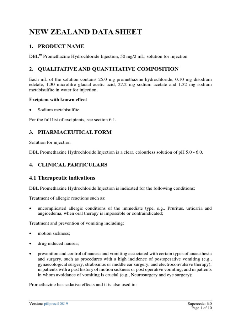 D BL Promethazine Hydrochloride in J | PDF | Intravenous Therapy ...