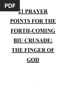 21 Prayer Points For The Forth