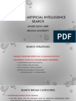 Intro To Artificial Intelligence Search: Ahmed Ezzat Labib Helwan University