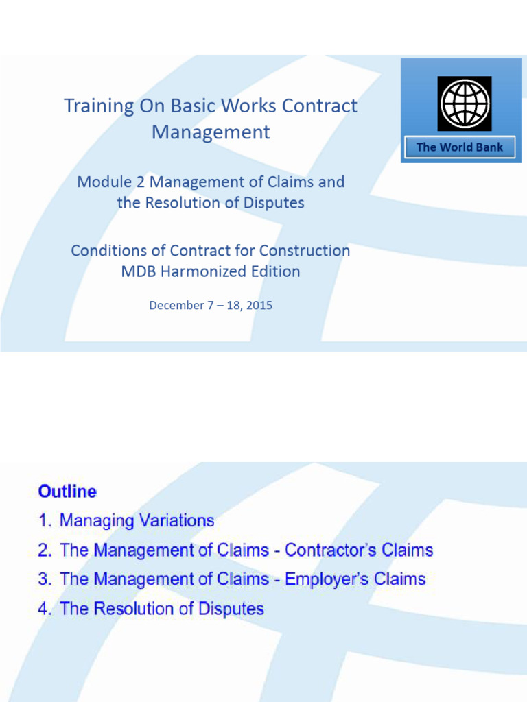 Claims Management in Construction Contracts | PDF | Finance & Money ...