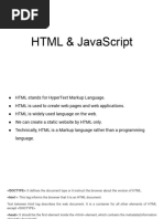 HTML-Java Script Basics