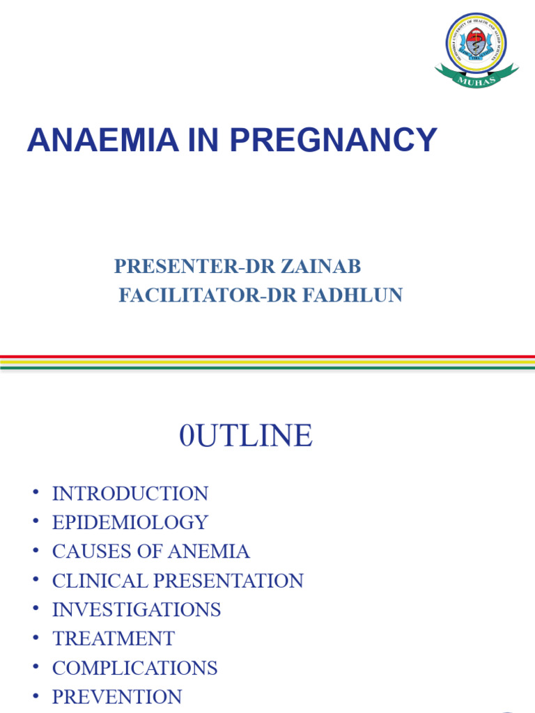 Anaemia in Pregnancy md3 Mhs | PDF | Anemia | Hematology
