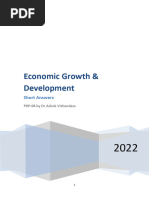 Economic Growth and Development Short Notes