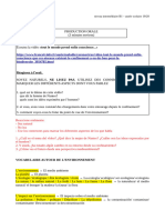 Production Orale Vocabulaire Environnement