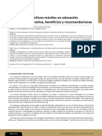 Uso de Los Dispositivos Móviles en Educación Secundaria: Normativa, Beneficios y Recomendaciones