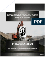 Laporan Program Pencegahan Fatigue (02 - 15 Desember 2023) - IWACO