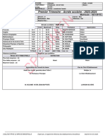 Specimen: Premier Trimestre - Année Scolaire: 2023-2024