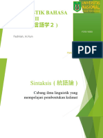 Linguistik Bahasa Jepang II