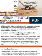The Challenges of Middle and Late Adolescence 1