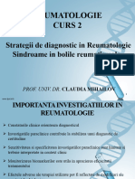 CURS 2 - Strategii de Diagnostic in Reumatologie. Principalele Sindroame in Reumatologie