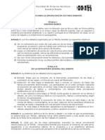 REGLAMENTO PARA LA ORGANIZACIÓN DE FORO-DEBATES