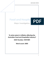 To What Extent Is Inflation Affecting The Australian Food and Hospitality Industry?
