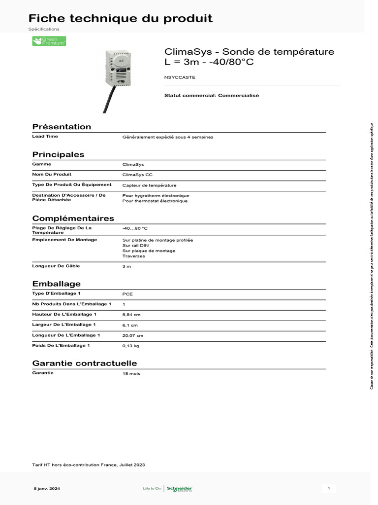 Schneider Electric ClimaSys-CC NSYCCASTE | PDF