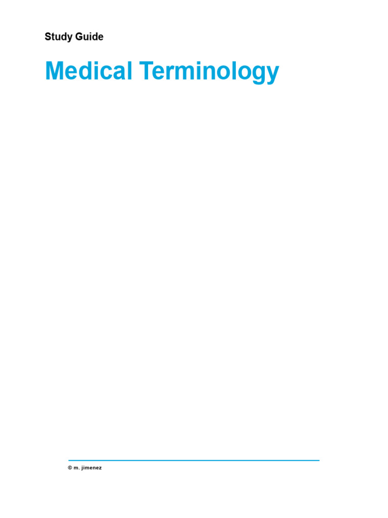 Medical Terminology Study Guide | PDF | Surgery | Inflammation