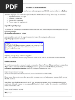 SQL Python Interconnection