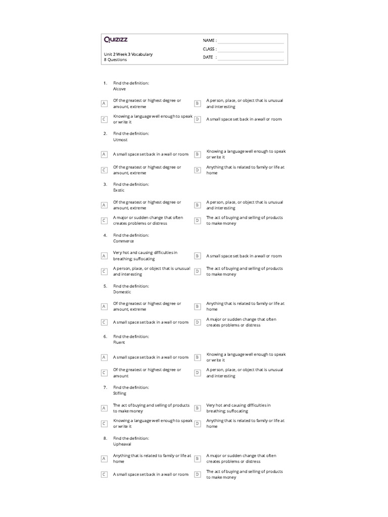 Unit 2 Week 3 Vocabulary | PDF | Linguistics | Human Communication