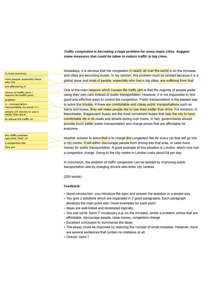 Traffic Solutions for Big Cities | PDF | Traffic Congestion | Public ...