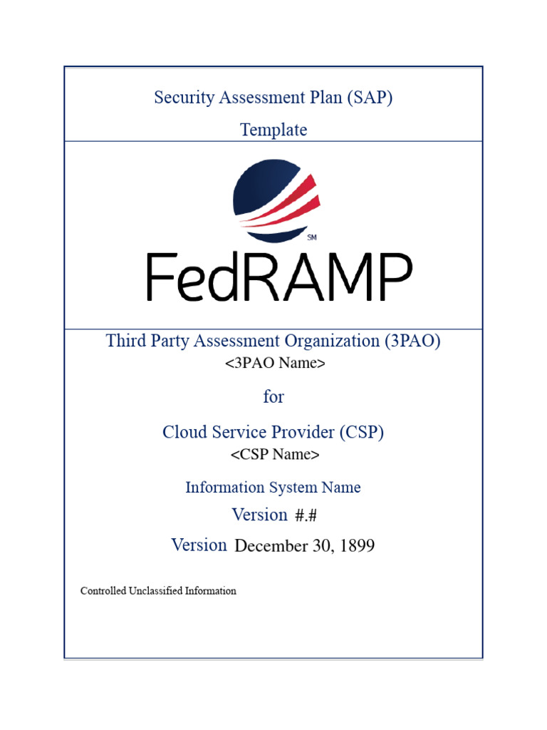 FedRAMP Security Assessment Plan Template | PDF | Computer Security ...
