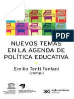 Tenti Fanfani, Nuevos Temas Agenda Politica Educativa
