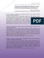 Propostas e Conceitos para Disciplinas de Música e Cena: Estudos Na UFGD Com Atravessamentos Decoloniais